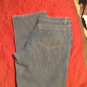 Straight leg jeans and wide leg